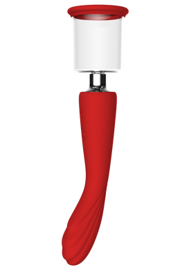 Подвійний вібратор з 2 вакуумними насадками Dream Toys RED REVOLUTION GEORGIA