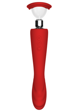 Подвійний вібратор з 2 вакуумними насадками Dream Toys RED REVOLUTION GEORGIA