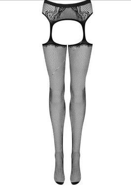 Панчохи з поясом Obsessive S232 S / M / L Nero