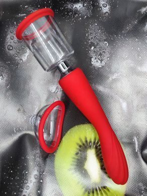 Подвійний вібратор з 2 вакуумними насадками Dream Toys RED REVOLUTION GEORGIA