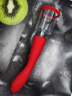 Подвійний вібратор з 2 вакуумними насадками Dream Toys RED REVOLUTION GEORGIA