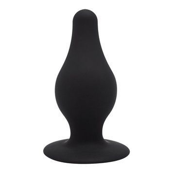 Анальная пробка SilexD (Model 2 size L) двухслойная, силикон+Silexpan, диаметр 4,5см, Черный
