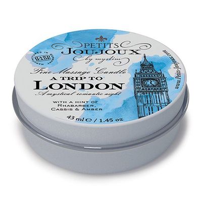 Массажная свечa Petits Joujoux - London - Rhubarb, Cassis and Ambra (43 мл) с афродизиаками