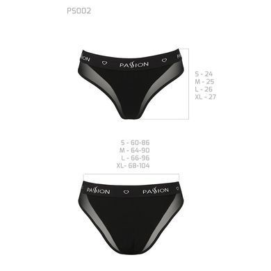 Трусики з прозорою вставкою Passion PS002 PANTIES black, size M