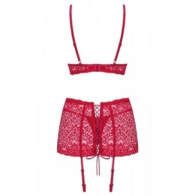 Комплект Obsessive Lividia 3 pcs set red S/M