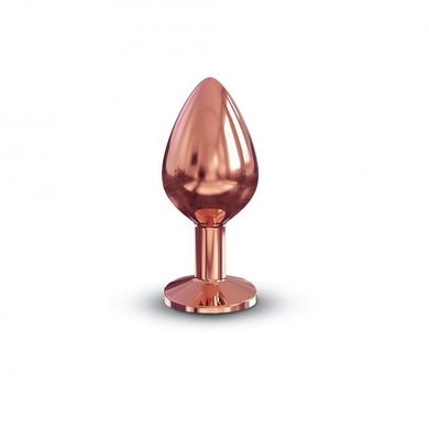 Металлическая анальная пробка с украшением в виде кристалла Dorcel - Diamond Plug Rose Gold M, Медный