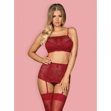 Комплект Obsessive Lividia 3 pcs set red S/M