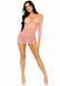 Сукня-сітка з сердечками Leg Avenue Heart net mini dress Pink, зав&rsquo;язки, відкриті плечі, one size