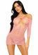 Сукня-сітка з сердечками Leg Avenue Heart net mini dress Pink, зав&rsquo;язки, відкриті плечі, one size