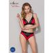 Еластичний топ з мереживом Passion PS001 TOP red-black, size L