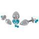 Анальні пробки з повідцем You2Toys Butt Plug Set, сріблясті