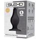Анальная пробка SilexD (Model 2 size L) двухслойная, силикон+Silexpan, диаметр 4,5см, Черный