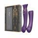 Смартвибратор 3в1 Zalo &mdash; Queen Twilight Purple, пульсирующая жемчужина и вакуум, кристалл Swarovski