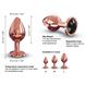 Металлическая анальная пробка с украшением в виде кристалла Dorcel - Diamond Plug Rose Gold M, Медный