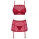 Комплект Obsessive Lividia 3 pcs set red S/M
