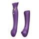 Смартвибратор 3в1 Zalo &mdash; Queen Twilight Purple, пульсирующая жемчужина и вакуум, кристалл Swarovski