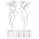 Корсет с пажами HELLEN CORSET black L/XL - Passion, трусики, полупрозрачный, Черный