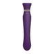 Смартвибратор 3в1 Zalo &mdash; Queen Twilight Purple, пульсирующая жемчужина и вакуум, кристалл Swarovski