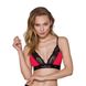 Эластичный топ с кружевом Passion PS001 TOP red-black, size M