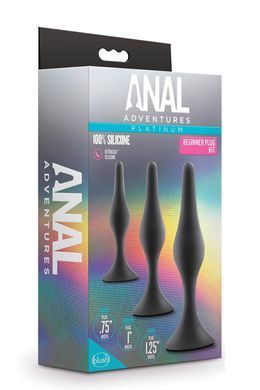 Набор из трех анальных пробок Anal Adventures Platinum Silicone