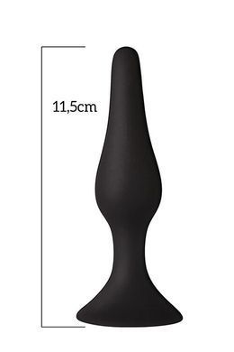 Анальная пробка на присоске MAI Attraction Toys №33 Black, длина 11,5cм, диаметр 3см