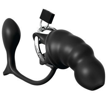 Пояс вірності з анальною стимуляцією Pipedream Anal Fantasy та підвісним замком, чорний