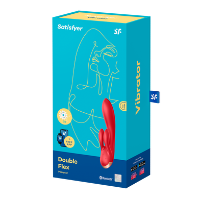 вібратор Double Flex Connect App red