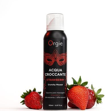 Массажная пенка Orgie &ndash; Acqua Croccante Strawberry (150 мл), эффект лопающихся пузырьков