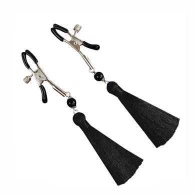 Зажимы для сосков Art of Sex - Nipple clamps Black Tassels