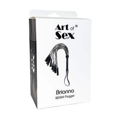 Ажурный кнут из экокожи Art of Sex - Brianna, цвет черный