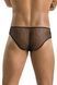 Чоловічі труси зі шнурівкою Passion Slip Richard L/XL, чорні, екошкіра, сітка
