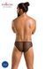 Чоловічі труси зі шнурівкою Passion Slip Richard L/XL, чорні, екошкіра, сітка