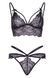 Leg Avenue Strappy bralette and g-string S Black