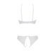 Комплект: бра, трусики з ажурним декором та відкритим кроком Ursula Set white L/XL &mdash; Passion, Білий