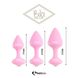 Набор силиконовых анальных пробок FeelzToys - Bibi Butt Plug Set 3 pcs Pink