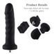 Силіконовий фалоімітатор для секс-машин Hismith 7.1″ Anal Dildo Black, система KlicLok