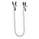 Затискачі на соски TABOOM Nipple Play Adjustable Clamps With Chain зі сріблястим ланцюжком