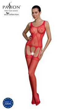 Bodystocking Passion Eco BS007 Червоний