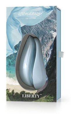 Вакуумний кліторальний стимулятор Womanizer Liberty Blue, Блакитний