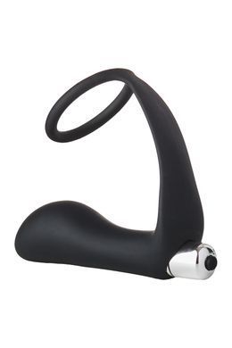 Анальная пробка с эррекционным кольцом FANTASSTIC VIBRATING ANAL PLUG WITH COCKRING BLACK