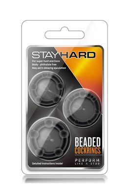 Набір ерекційних кілець Blush Stay Hard чорний, 3 шт.