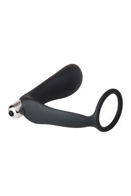 Анальная пробка с эррекционным кольцом FANTASSTIC VIBRATING ANAL PLUG WITH COCKRING BLACK