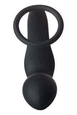 Анальная пробка с эррекционным кольцом FANTASSTIC VIBRATING ANAL PLUG WITH COCKRING BLACK