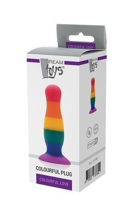 Райдужна анальна пробка COLOURFUL LOVE PLUG