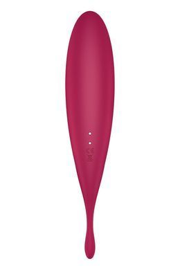 Смарт-вібратор для клітора з вакуумною стимуляцією Satisfyer Twirling Pro+ dark red