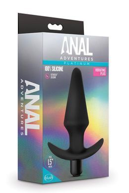 Анальна пробка з вібрацією Blush Anal Adventures чорна, 12.7 х 3.8 см