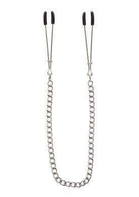 Затискачі на соски з ланцюжком Taboom Nipple Play Tweezers With Chain, сріблясті