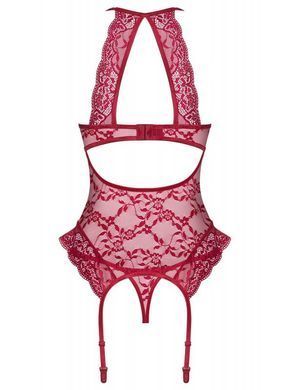 Комплект Obsessive Ivetta корсет та стрінги S/M