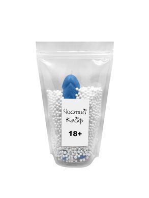 Свічка у вигляді члена Чистий Кайф Blue size L, для збуджувальної атмосфери, Блакитний