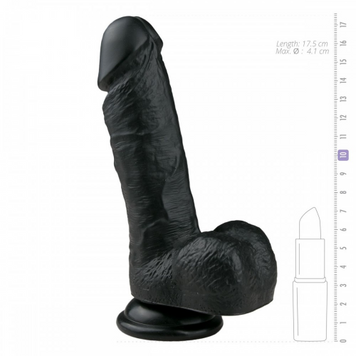 Фаллоимитатор EasyToys&nbsp;Realistic&nbsp;Dildo&nbsp;-&nbsp;17,5&nbsp;см&nbsp;черный